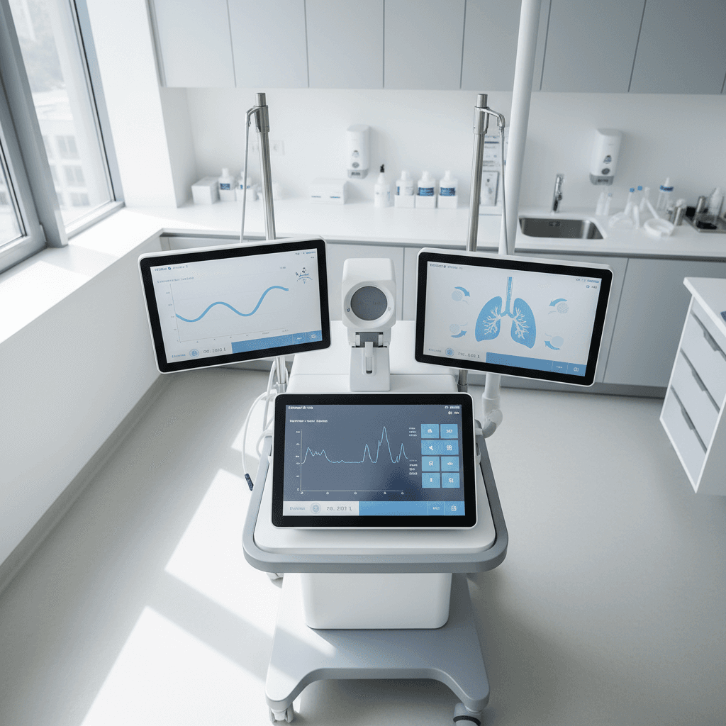 Equipamento de teste de função pulmonar